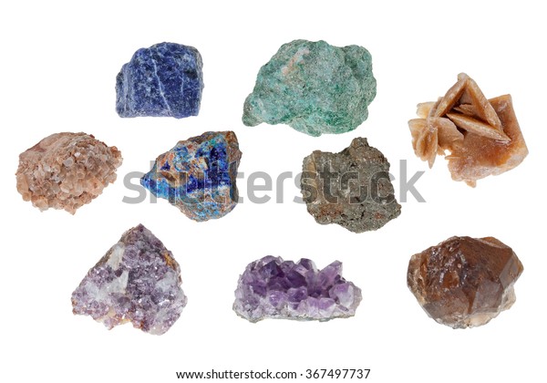 Minerals Isolated On White Background Stone Stock Photo (Edit Now ...