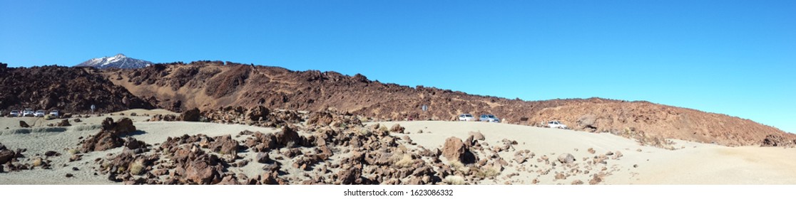 Mines Of San Jose Desert In Teide National Park Santa Cruz De Tenerife. Volcanic Sand.