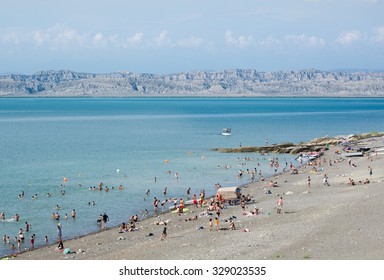 Mingachevir Reservoir Public Beach, Azerbaijan