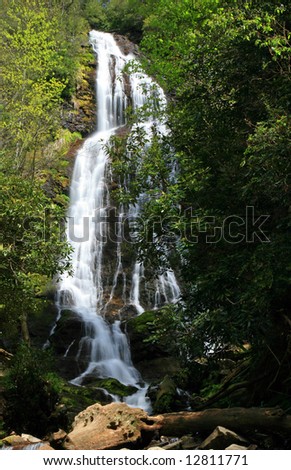 Mingo Falls in the Great Smoky Mountains National Park in spring