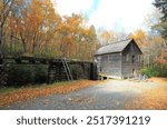 Mingus Mill during the fall at Great Smoky Mountains National Park