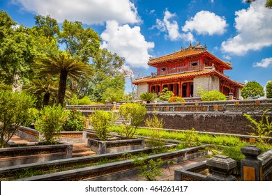 Minh Lau pavilion at Minh Mang Emperor Tomb in Hue, Vietnam
