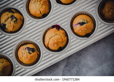 Mini Blueberry Muffins In Papers