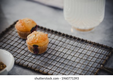 Mini Blueberry Muffins In Papers