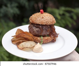 Mini Burger From The Czech Black Angus Rib With Confit