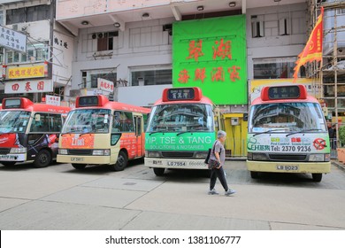 Mini Buses Lining Up, Waiting For Passengers 5 May 2014