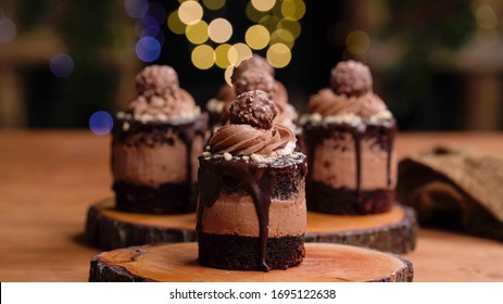 Mini Chocolate Cake - Closeup View