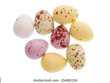 mini chocolate easter eggs cutout