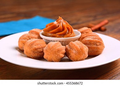 Mini Churros Plate With Dulce De Leche