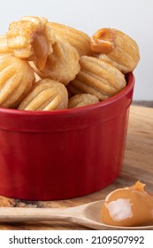 Mini Churros Stuffed With Dulce De Leche