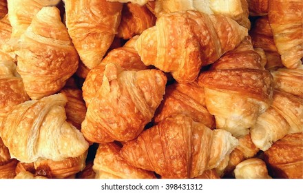 Mini Croissant Bread On Buffet Line