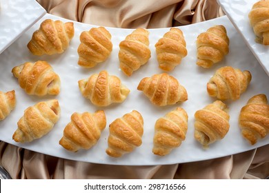 Mini Croissant In A White Plate