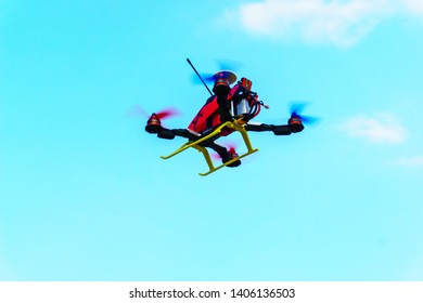 Mini Drone Multirotor Quadcopter on sky - Shutterstock ID 1406136503