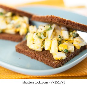 Mini Egg Salad Sandwiches With Whole Grain Bread