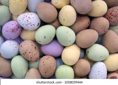 Mini Eggs In A Glass Jar.