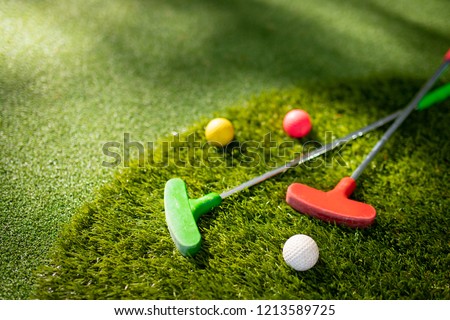 Mini golf close-up