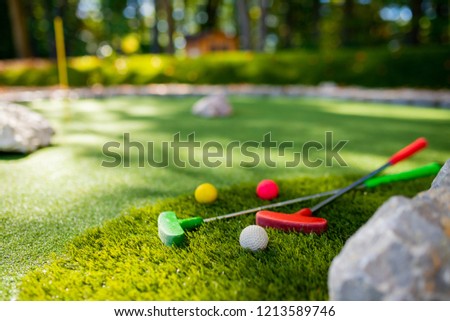 Mini golf close-up