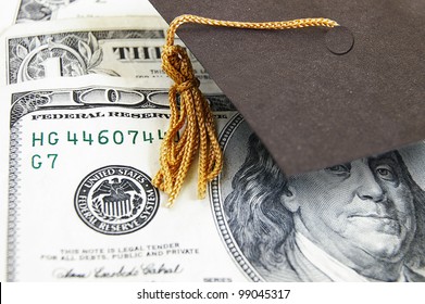 Mini Graduation Cap On Money