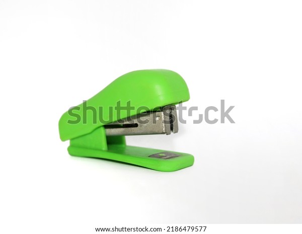 Mini Green Stapler White Background Stock Photo 2186479577 | Shutterstock