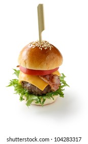 Mini Hamburger With Toothpick