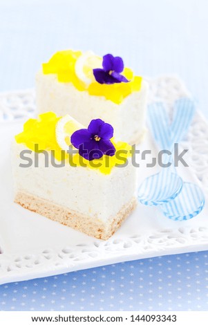 Similar – Image, Stock Photo Passion fruit and peach cake