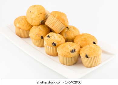 Mini muffins Isolated on White Background
