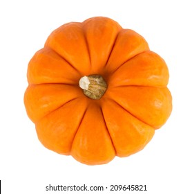 Mini Orange Pumpkin Isolated On A White Background.