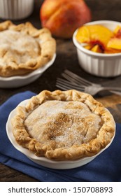 Mini Peach Pie Dessert On A Background