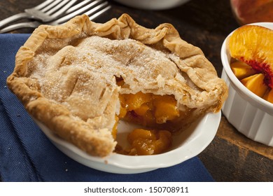 Mini Peach Pie Dessert On A Background