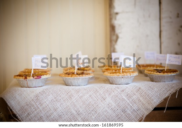 Mini Pies Southern Wedding Reception Stock Photo Edit Now 161869595