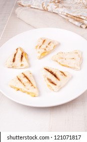 Mini Quesadilla Triangles With Cheese