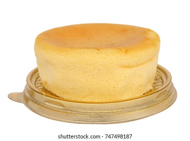 Mini Round Cheesecake Isolated On White Background