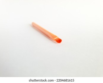 Mini Size Contour Brush Isolated On White Background.makeup Kit.