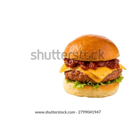 Mini sliders burger set of three, ultra-realistic, isolated on white background.