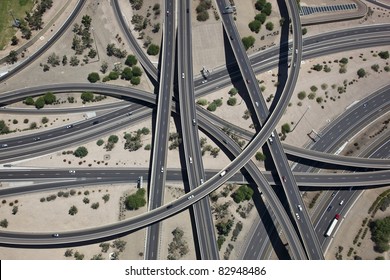 Mini Stack Interchange Aerial From Above