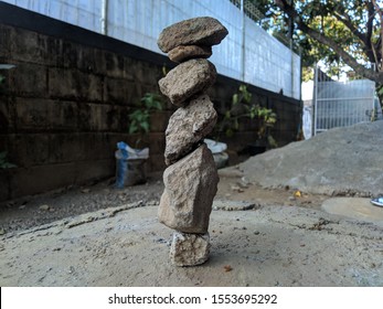 Mini Stonehenge Was Built Above Cement Table