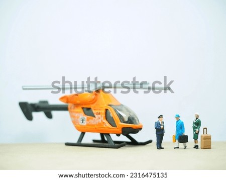 Mini toy at table with blurred background.