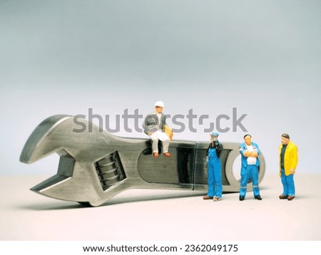 Mini toy at table with blurred background.