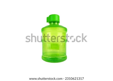 mini water gallon colored highlighter green isolated white background