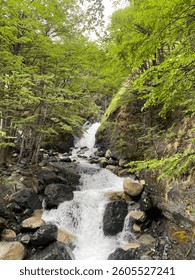 Mini waterfall in Torres del Paine