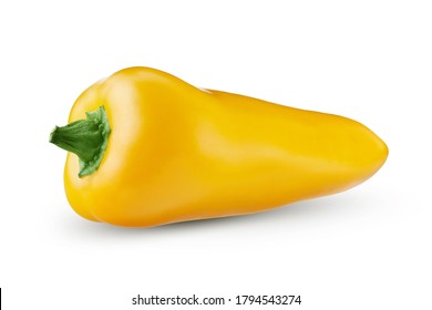 Mini Yellow Sweet Pepper Isolated On White Background 