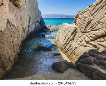 Miniature Beach And Bay On Naxos Island
