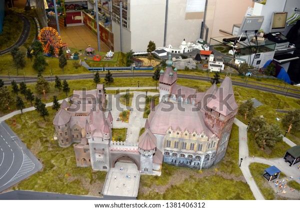 Miniature building model objects at December 23,\
2016, in Budapest,\
Hungary