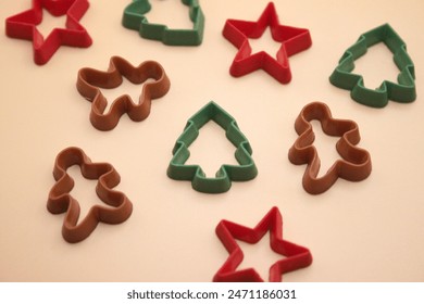 Miniature Dollhouse Colorful Christmas Gingerbread and Sugar Cookie Cutters - Powered by Shutterstock
