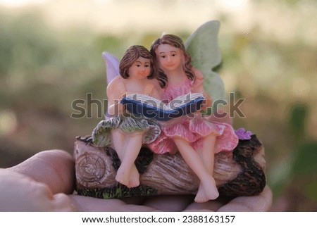 Miniature Fairy Garden Fairy People with Wings Figurines for Tiny Pixie Model Garden Decor