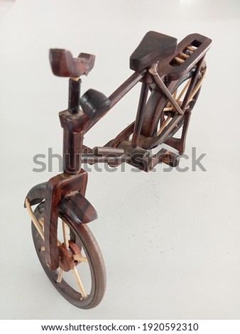 miniature onthel bicycle made of wood