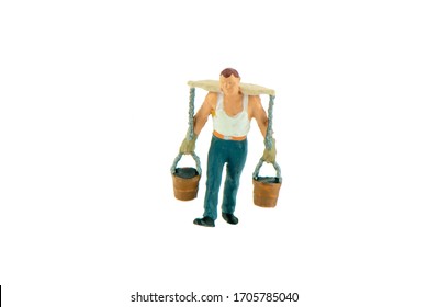 Miniature people office, worker, and farming concept in variety action on white background with space for text - Powered by Shutterstock