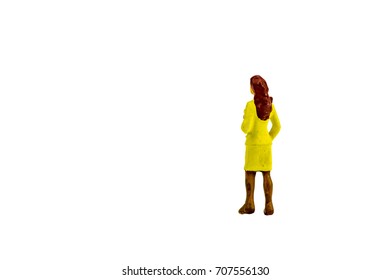 Miniature People Office, Worker And Happy Wedding Party Concept In Variety Action On White Background With Space For Text