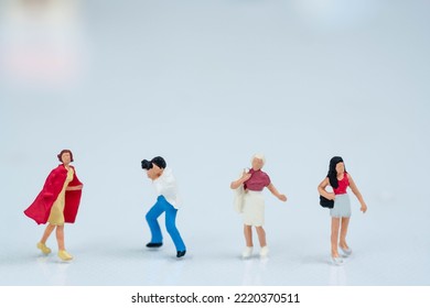 miniature people photography take a photo Fashion. - Shutterstock ID 2220370511