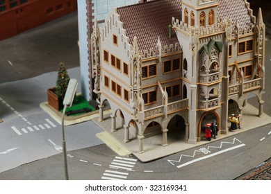 The Miniature Plastic Model Town Scenery Represent The Model Toy Train Concept Related Idea.